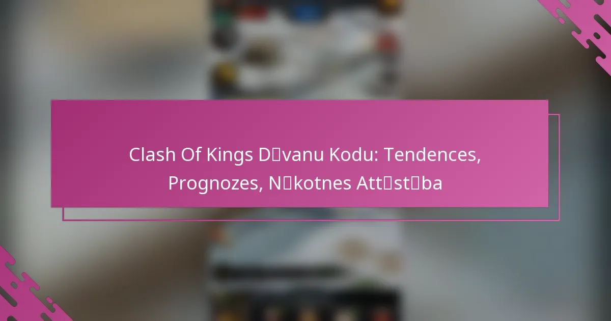 Clash Of Kings Dāvanu Kodu: Tendences, Prognozes, Nākotnes Attīstība